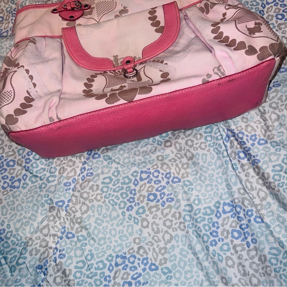 Vintage Pink Juicy Couture Purse Diaper Baby Bag Tote Handbag Y2K Changing Pad - Picture 2 of 10